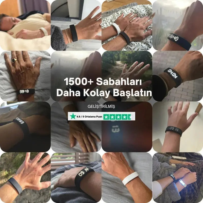 %100 Uyanma Garantili Akıllı Bileklik–Geç Kalmalara Son!