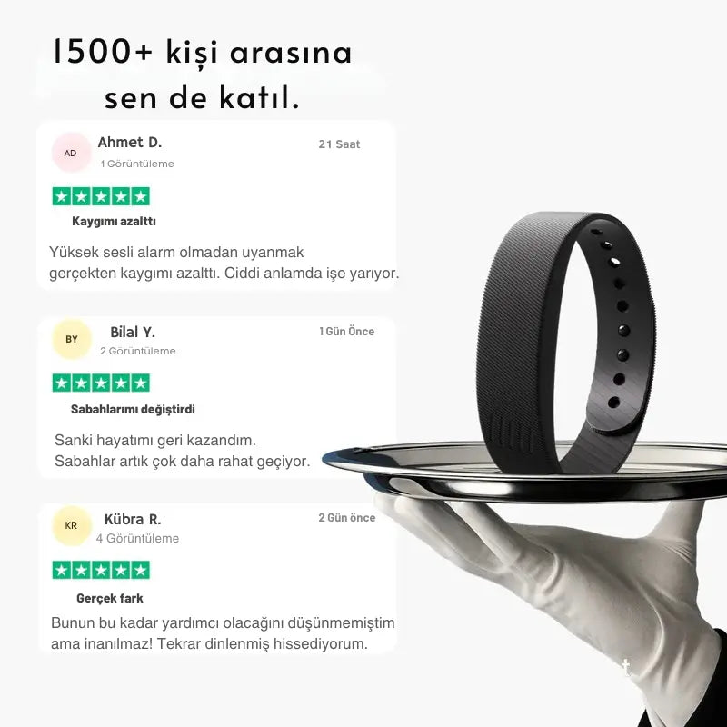 %100 Uyanma Garantili Akıllı Bileklik–Geç Kalmalara Son!